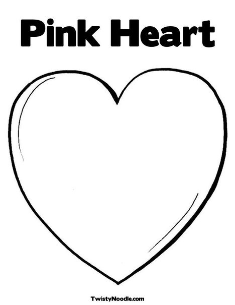 Pink heart coloring page from twistynoodle heart coloring pages pink heart coloring pages
