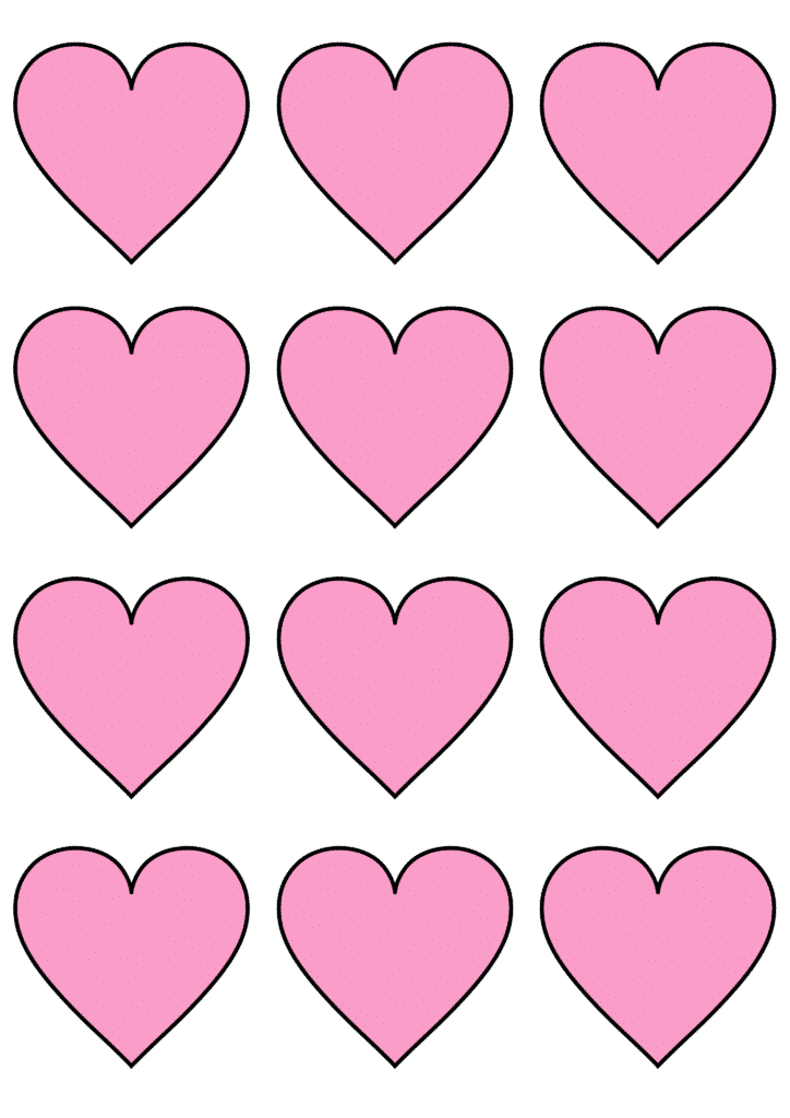Free printable heart templates cut outs