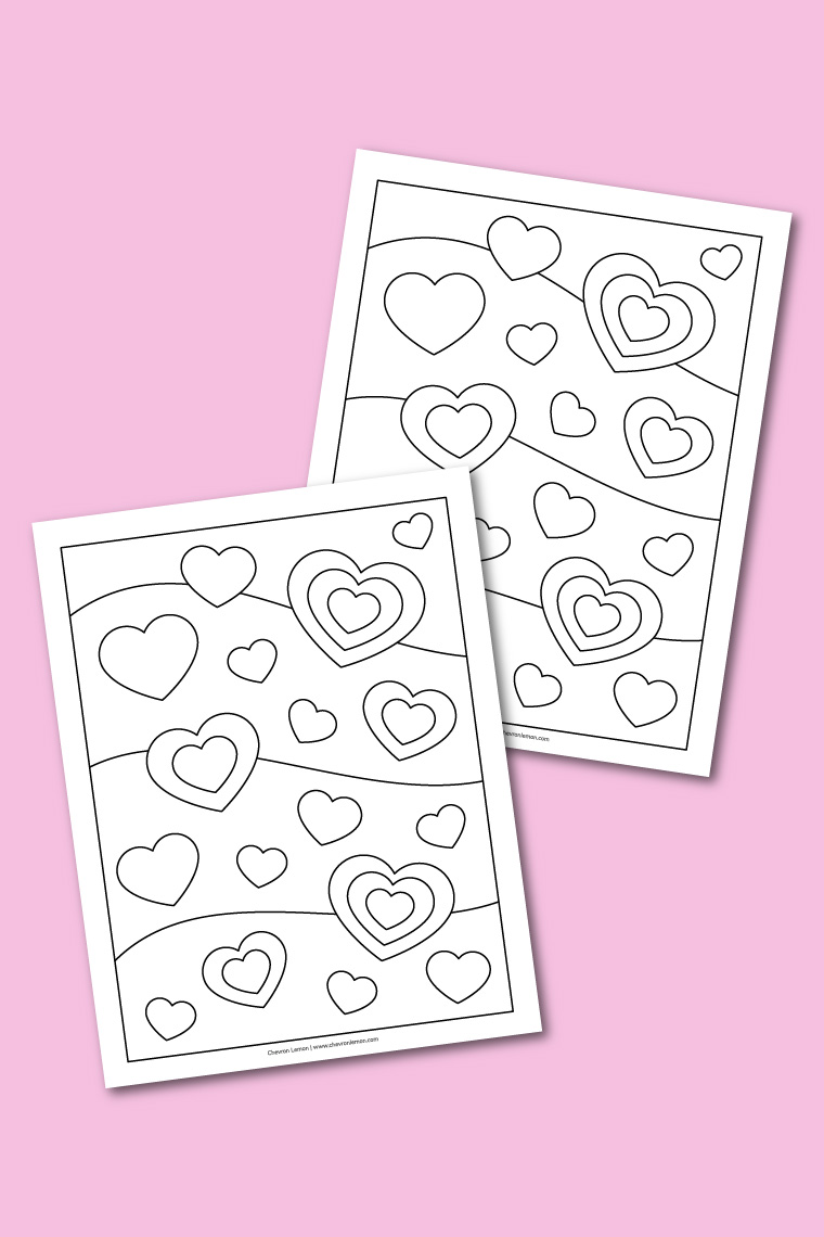 Printable heart coloring page