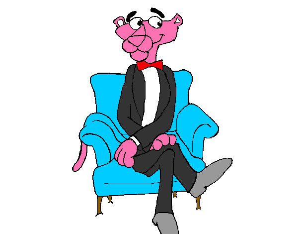 Colored page im the pink panther painted by artislif
