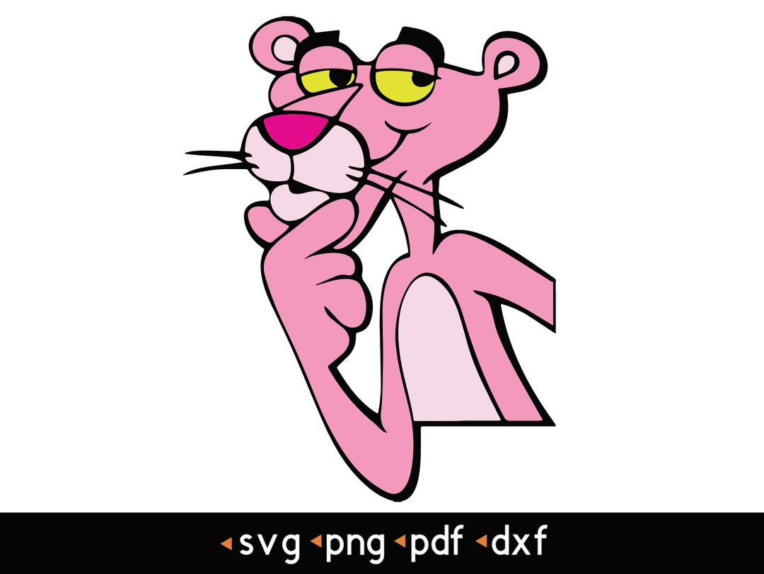 Pink panther svg png pdf dxf