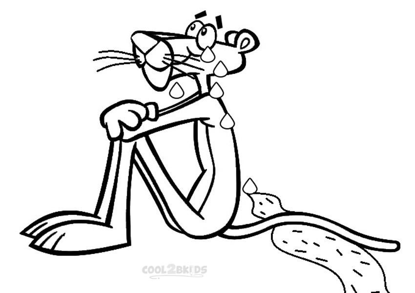 Printable pink panther coloring pages for kids