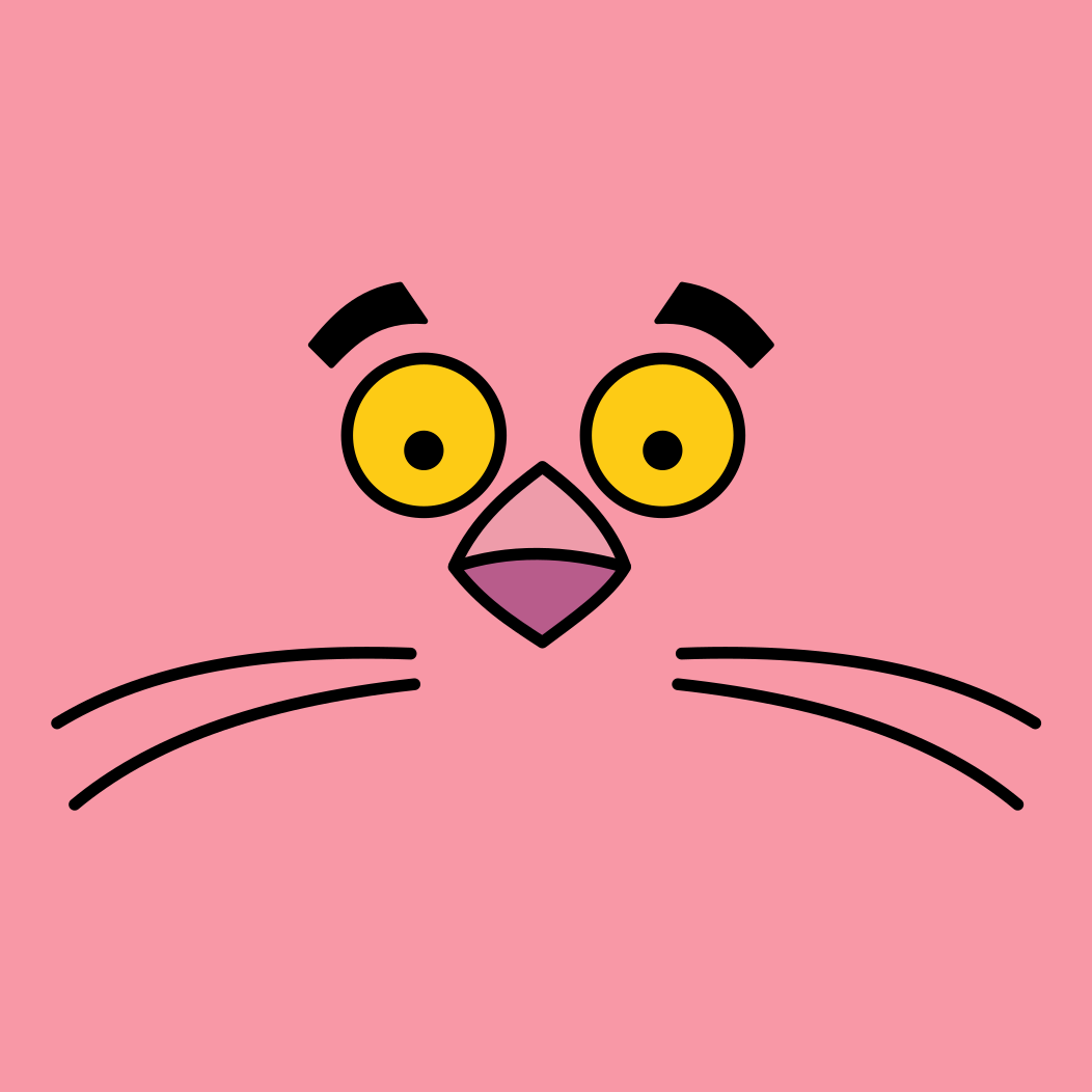Pink panther face clip art image