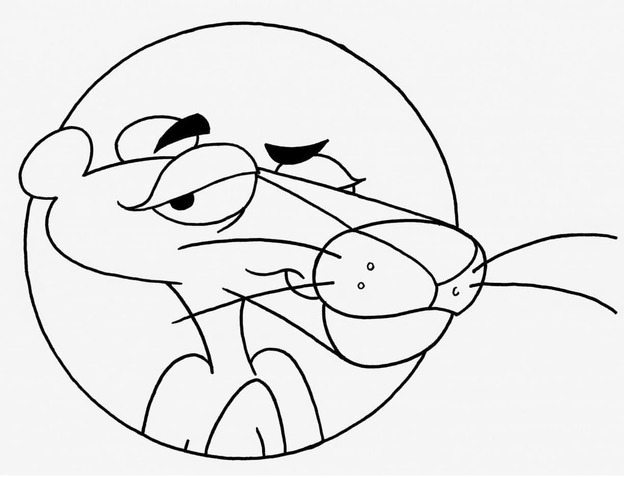 Pink panther coloring page