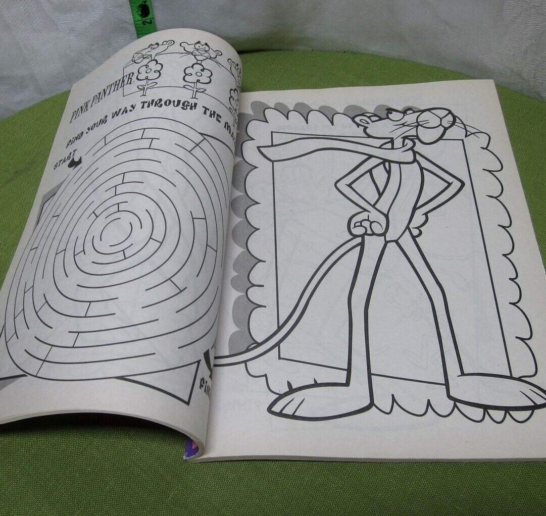 Pink panther coloring book inspector clouseau retro ant the aardvark