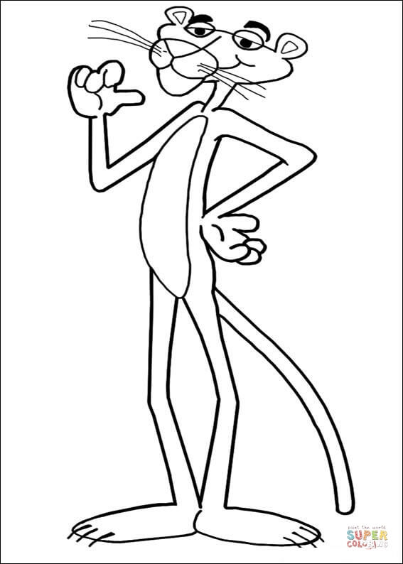 Pink panther coloring page free printable coloring pages