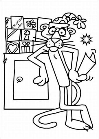 Pink panther show coloring pages team colors