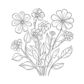 Floral coloring pages png transparent images free download vector files