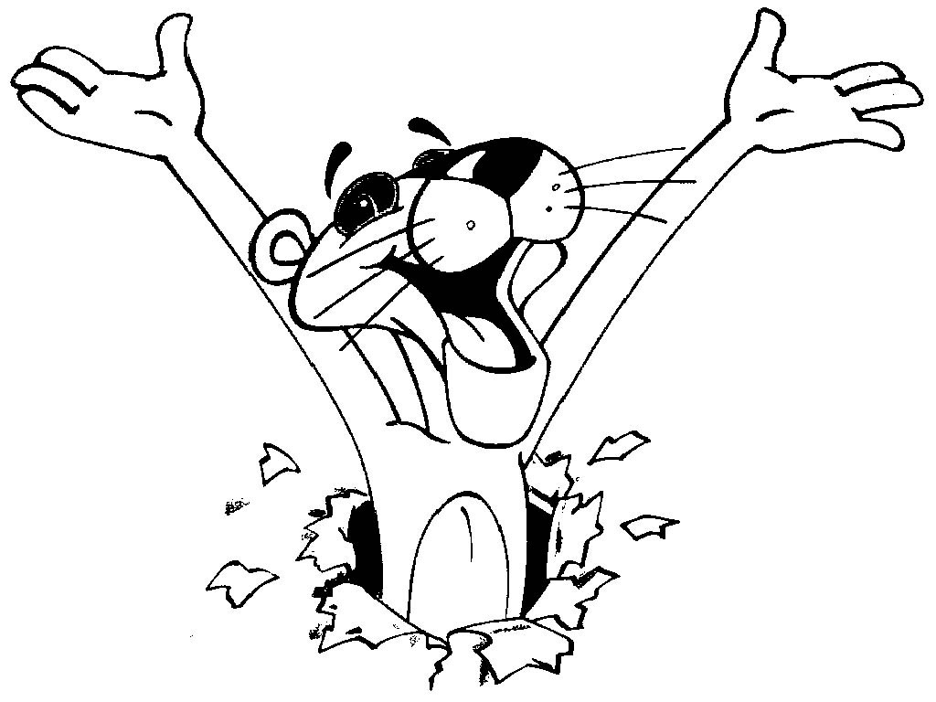 Printable pink panther coloring pages