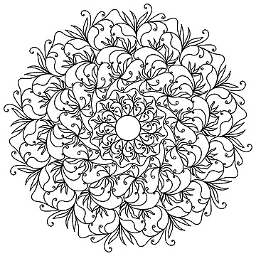 Floral coloring pages png transparent images free download vector files