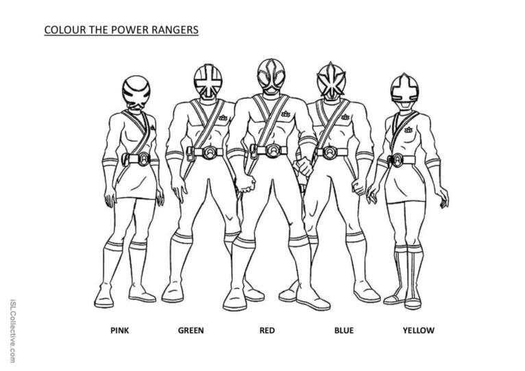 Power rangers glish esl worksheets pdf doc