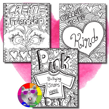 Pink shirt day coloring pages zen doodle coloring sheets activity