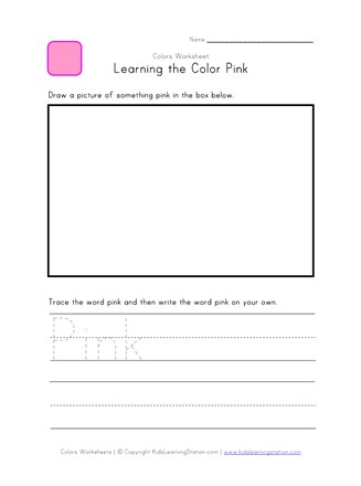 Learning the color pink