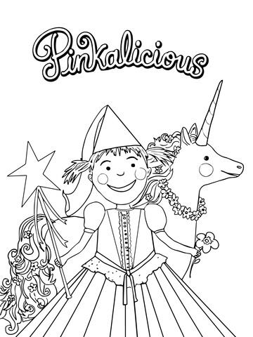 Pinkalicious coloring page free printable coloring pages