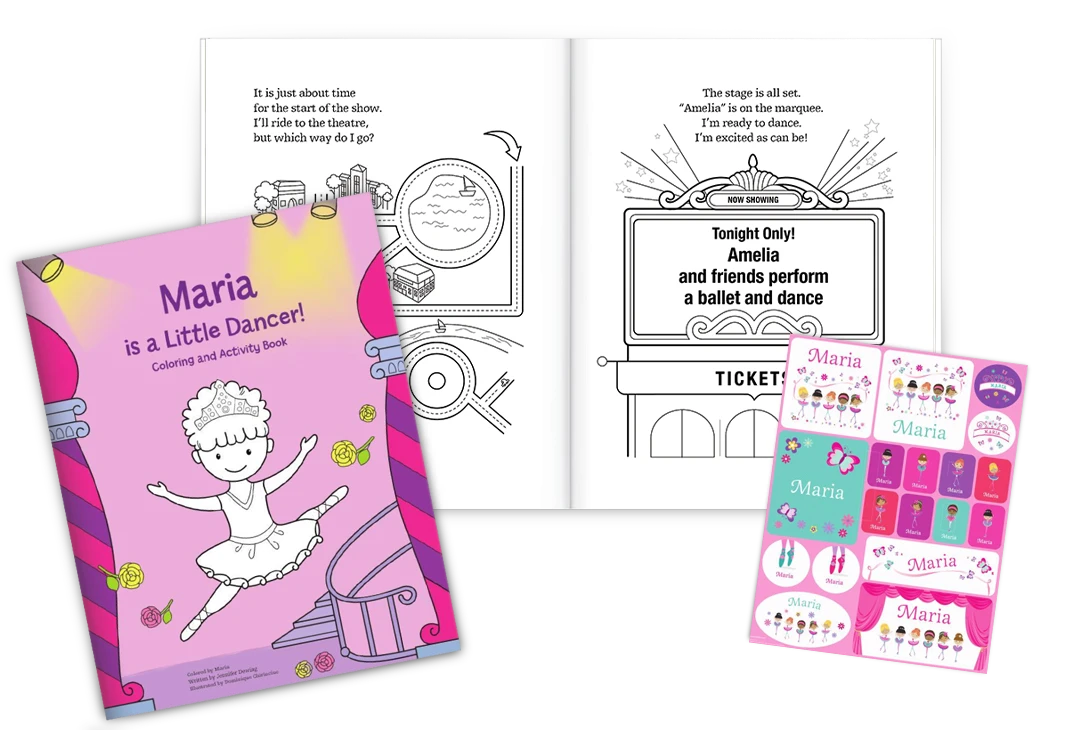 Im a little dancer coloring book and sticker gift set