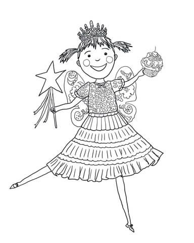Pinkalicious with pink cupcakes coloring page free printable coloring pages cupcake coloring pages halloween coloring pages coloring pages for kids