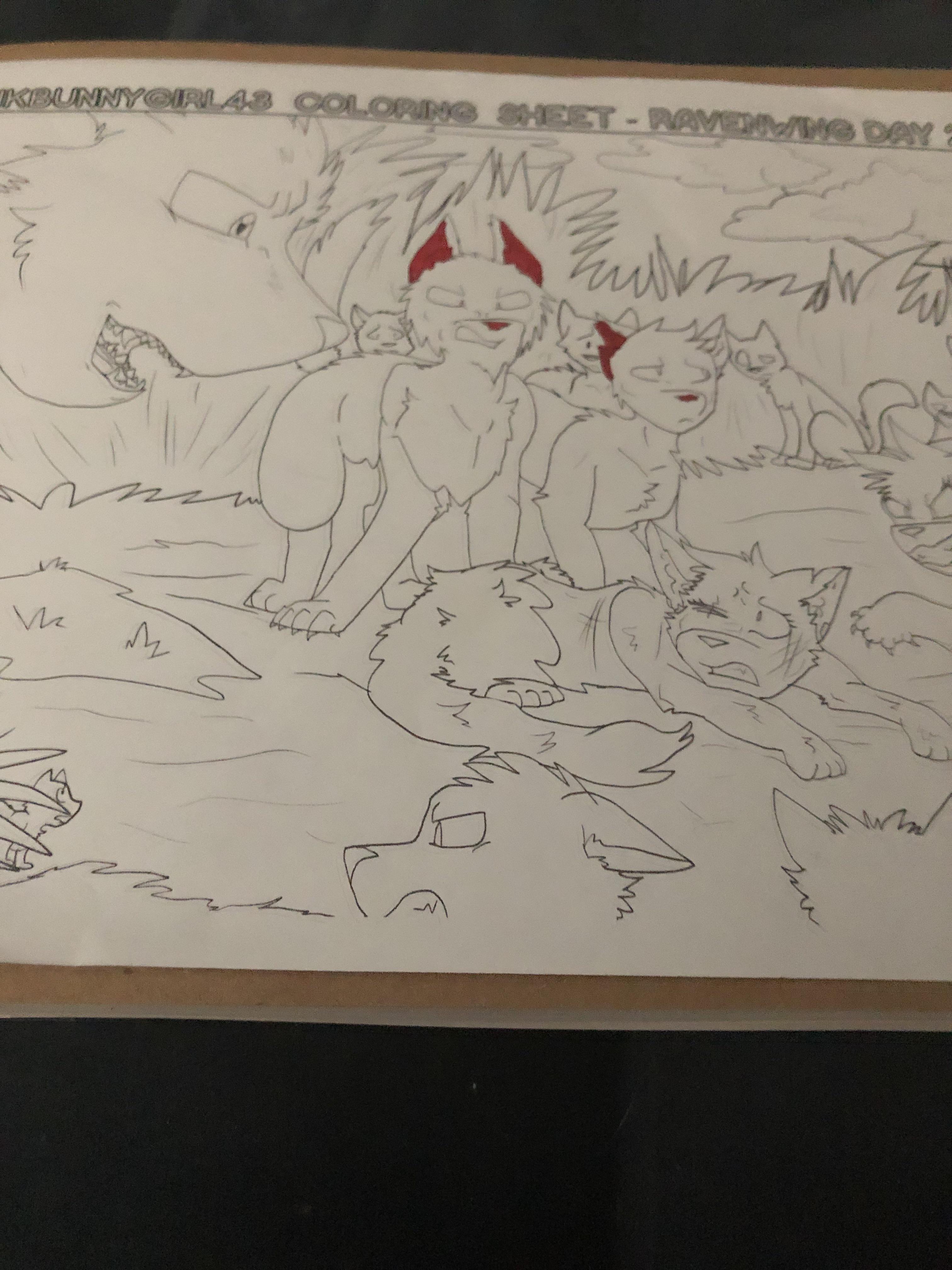 Work in progress coloring art is from pinkbunnygirl on youtube and you can buy these on their etcy rwarriorcats