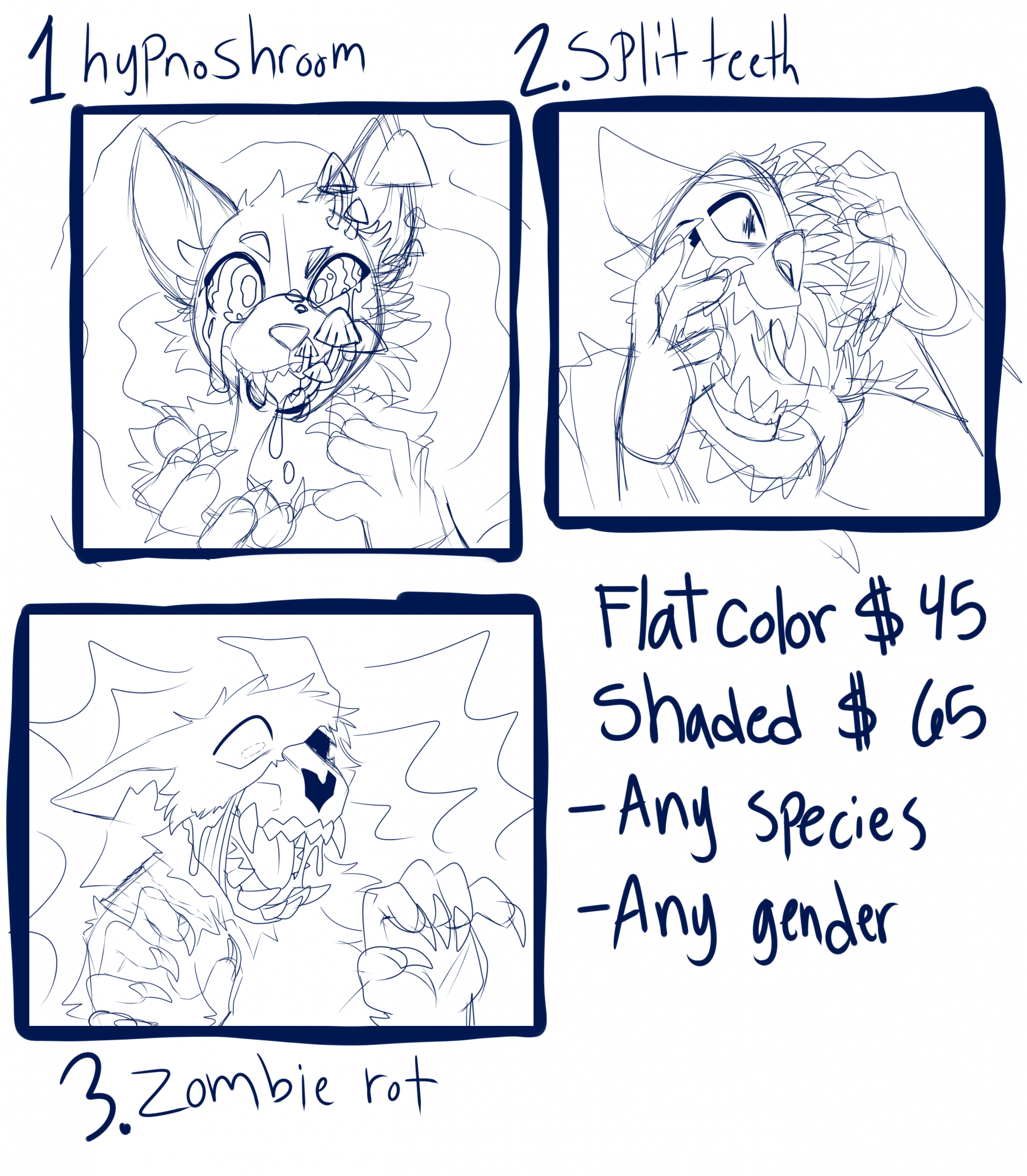 Spooky ychs by thepsychosloth