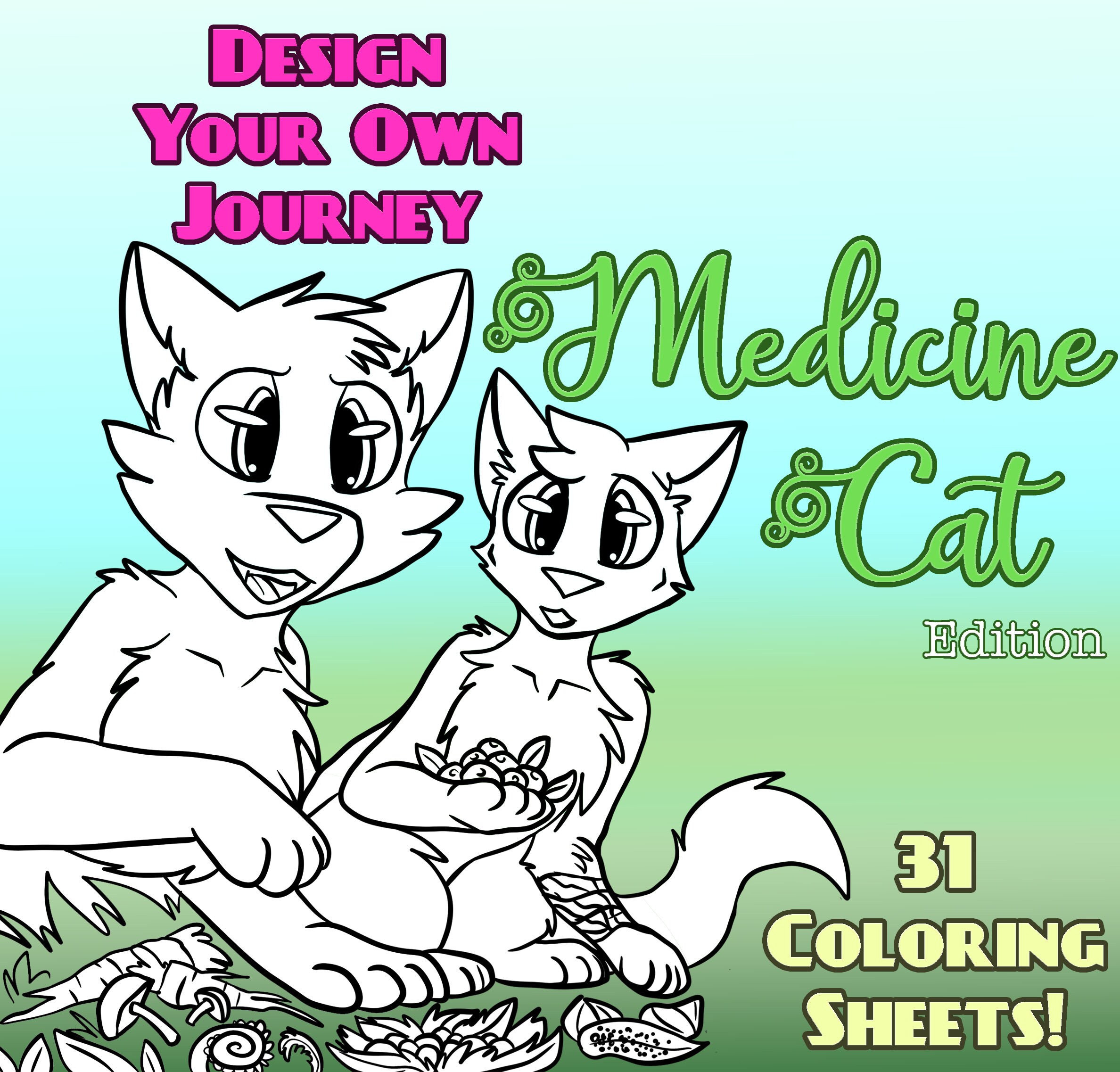 Design your own journey medicine cat edition downloadable coloring sheets