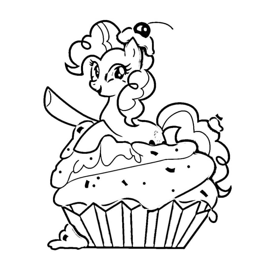 Big brownie and pinkie pie coloring page
