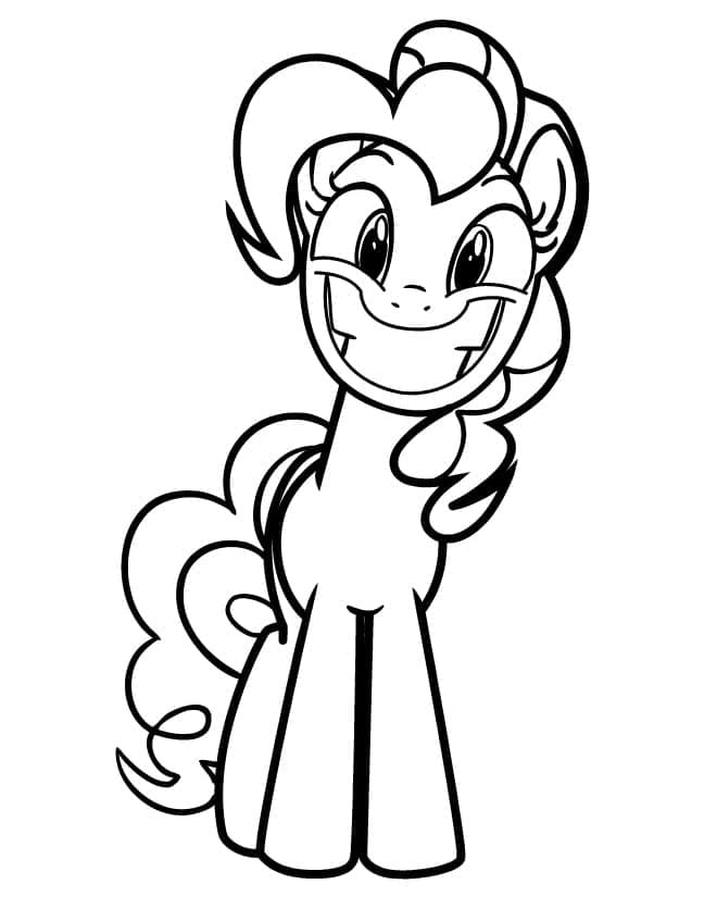 Funny pinkie pie my little pony coloring page