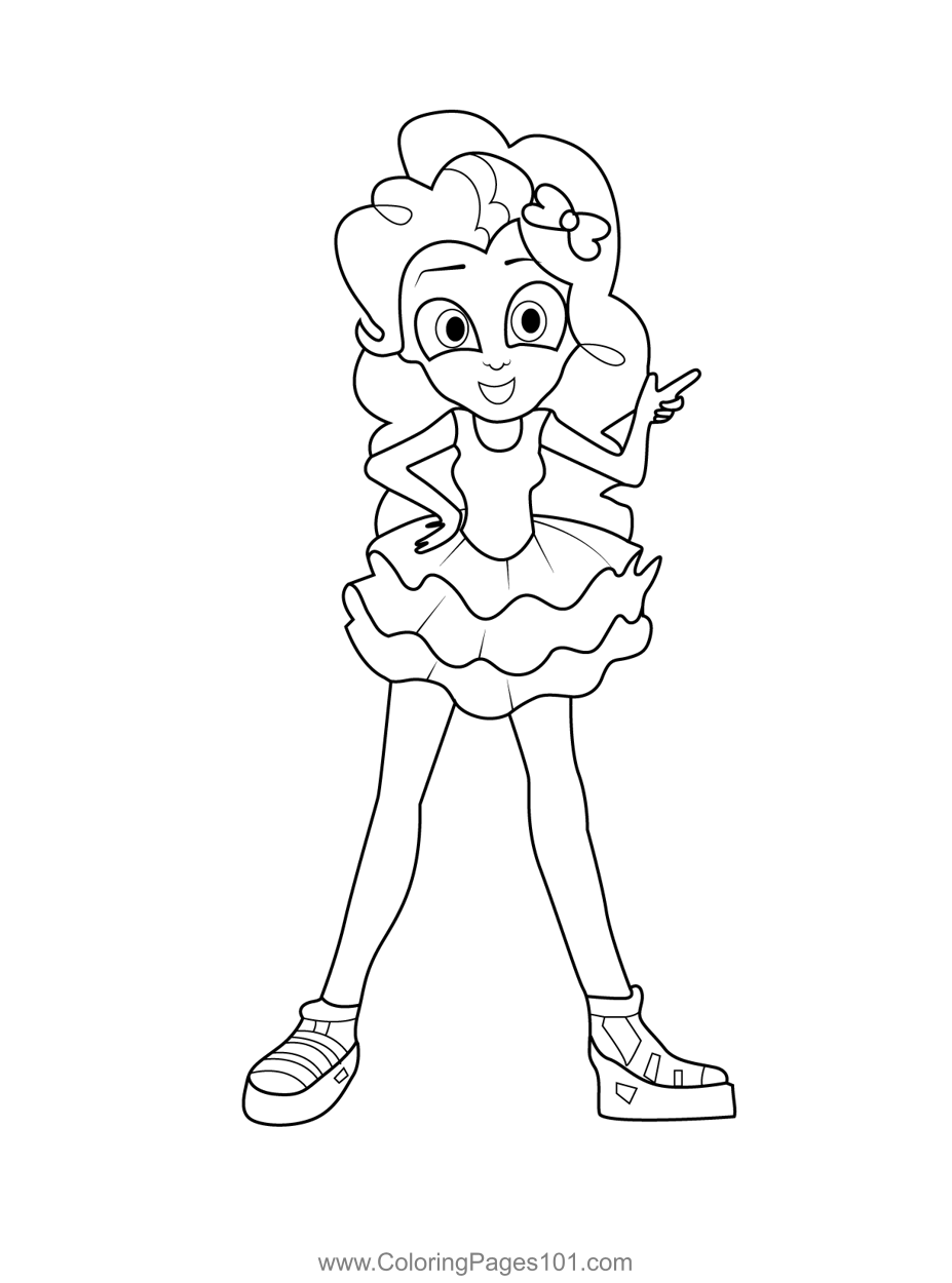 Pinkie pie human my little pony equestria girls coloring page for kids