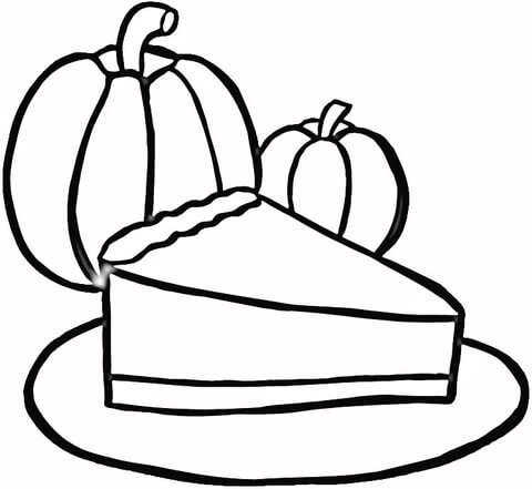 Piece of pumpkin pie coloring page free printable coloring pages
