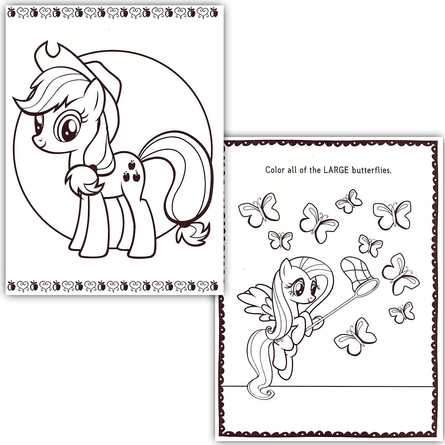 M l p my little pony coloring book bundle with stickers jumbo books featuring rainbow dash fluttershy pinkie pie and more toys games