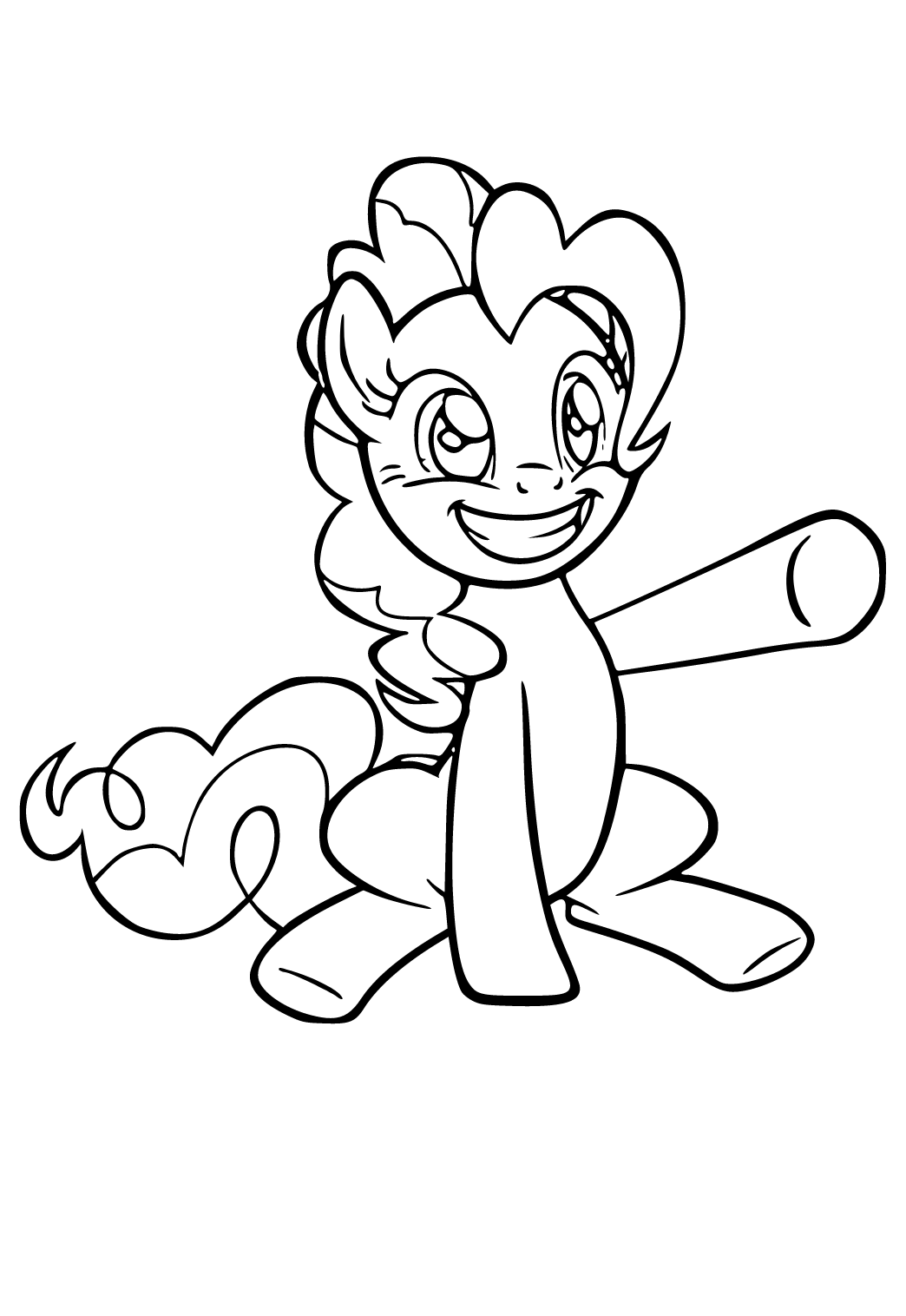 Free printable pinkie pie hello coloring page for adults and kids