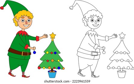 Thousand christmas coloring book sample royalty