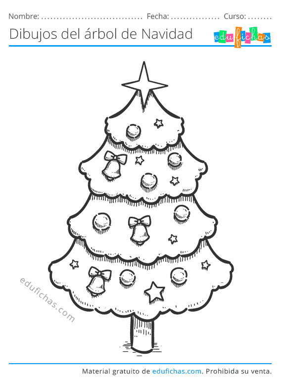Ãrbol de navidad para colorear