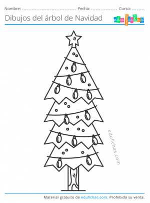 Ãrbol de navidad para colorear