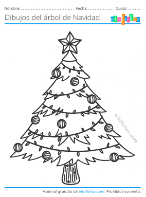 Ãrbol de navidad para colorear