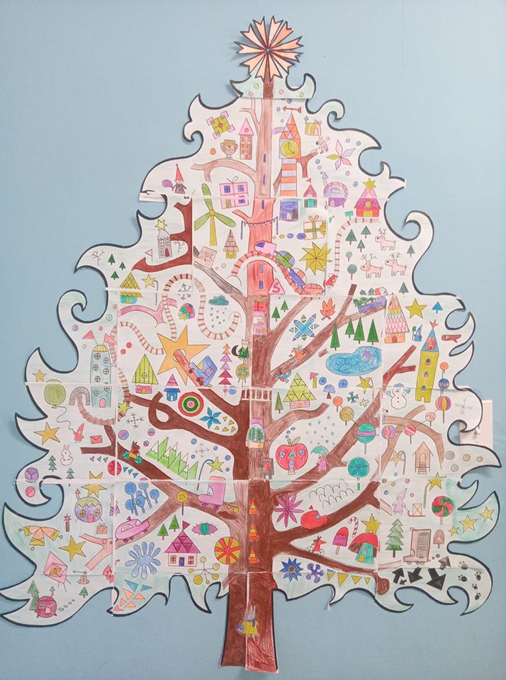 Rompecabezas de ãrbol de navidad para armar y decorar