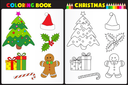Preschool trace color christmas cliparts stock vector and royalty free preschool trace color christmas illustrations