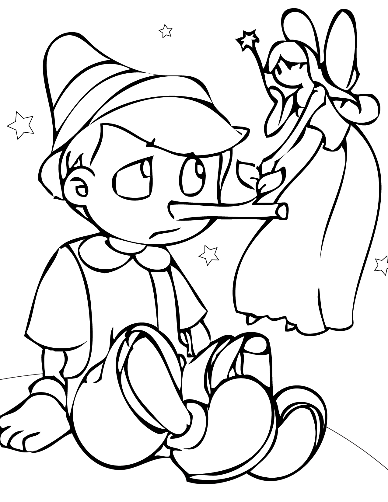 Free printable pinocchio coloring pages for kids