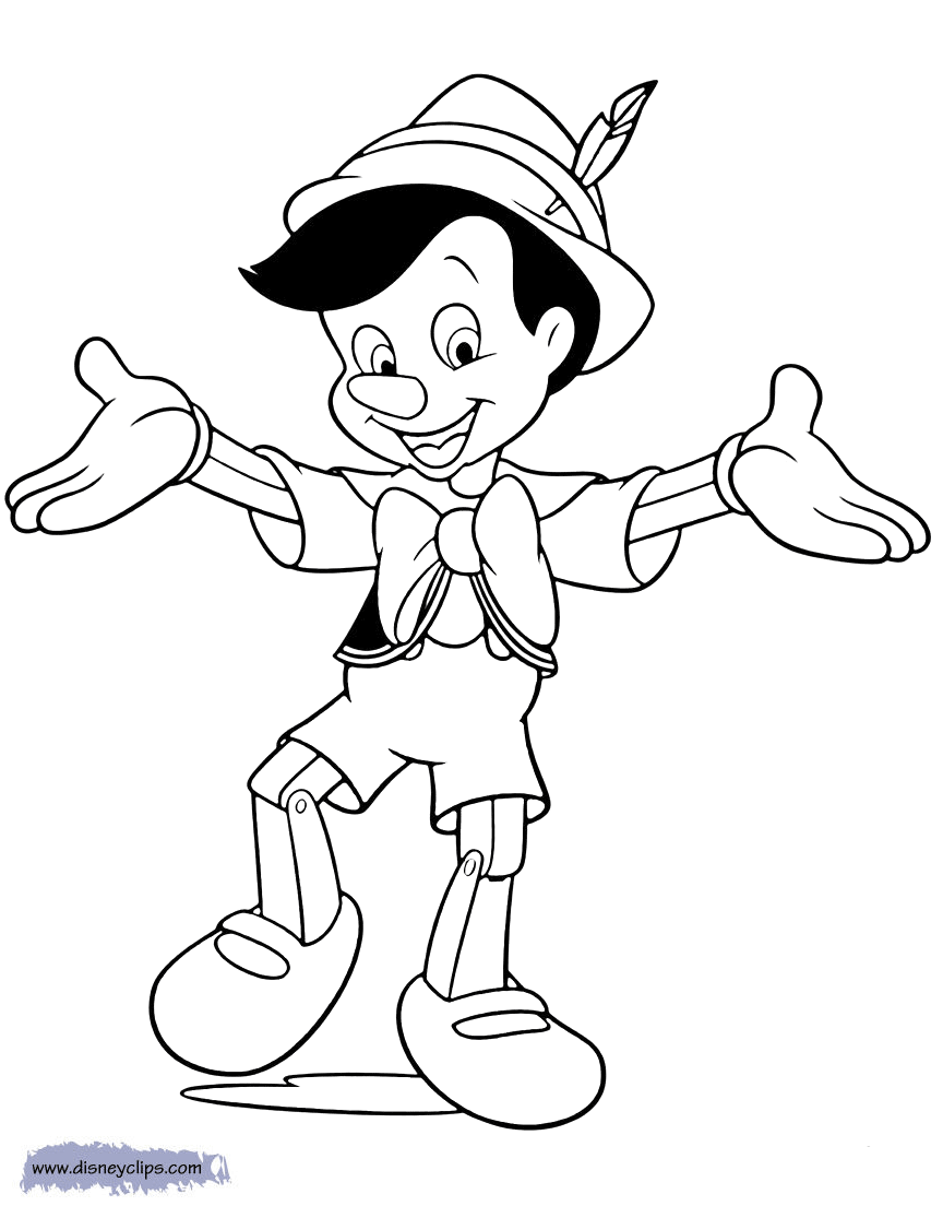 Printable pinocchio coloring pages