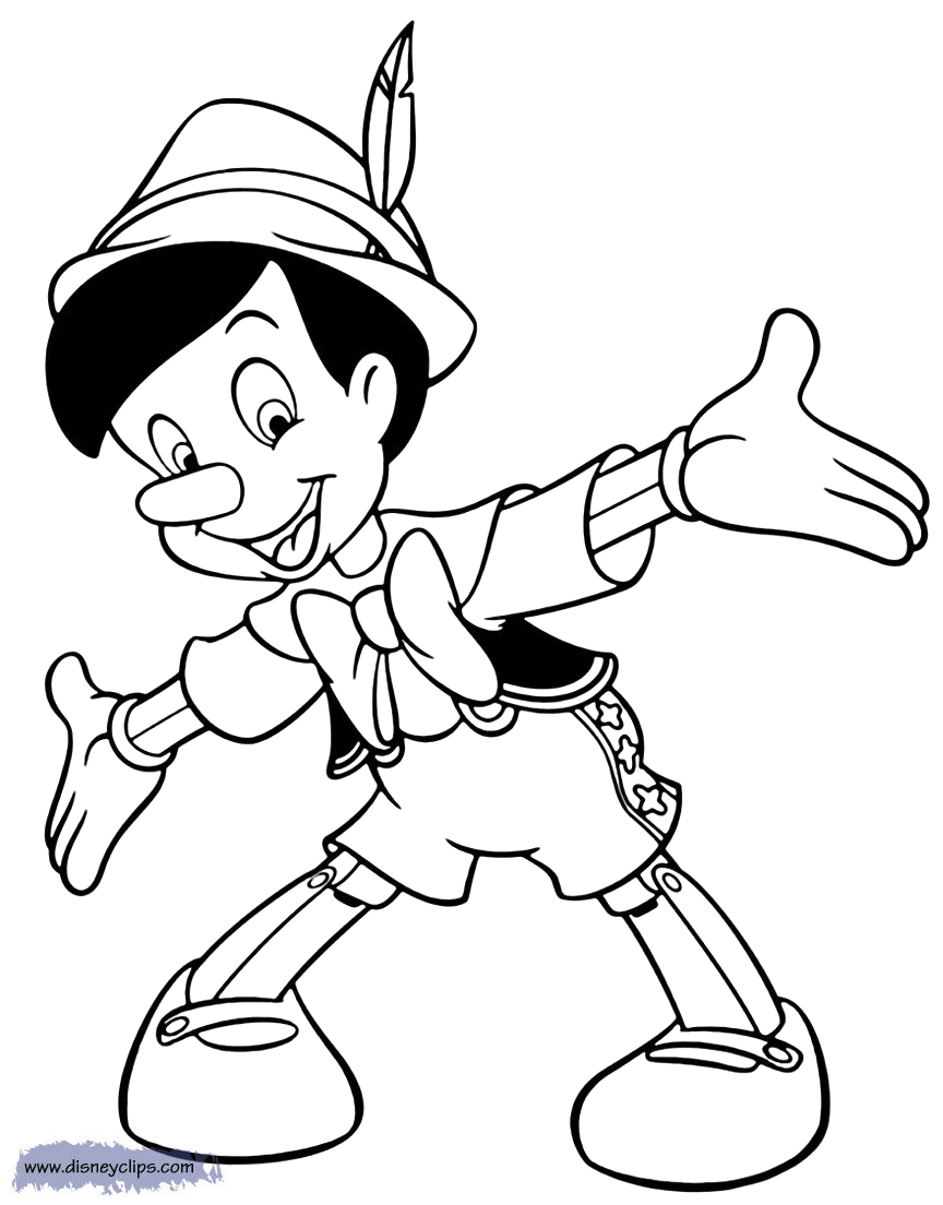 Printable pinocchio coloring pages
