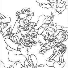 Pinocchio and lampwick coloring pages