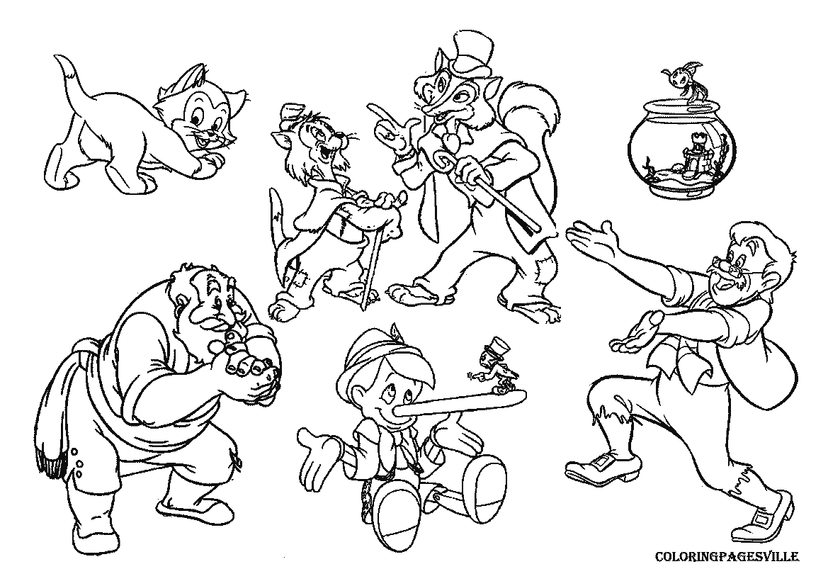 Pinocchio coloring pages
