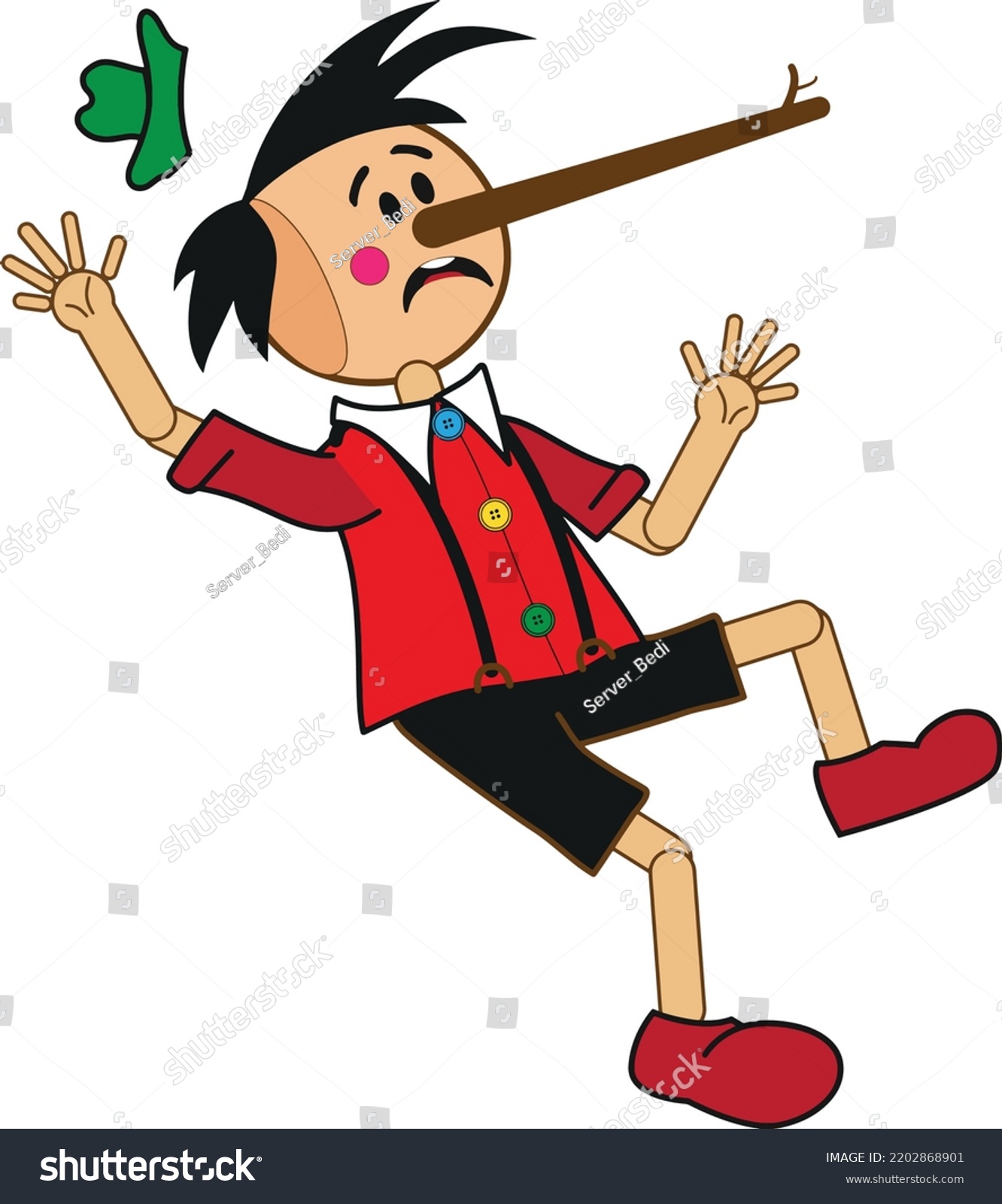 Vector illustration pinocchio tale children books stock vector royalty free