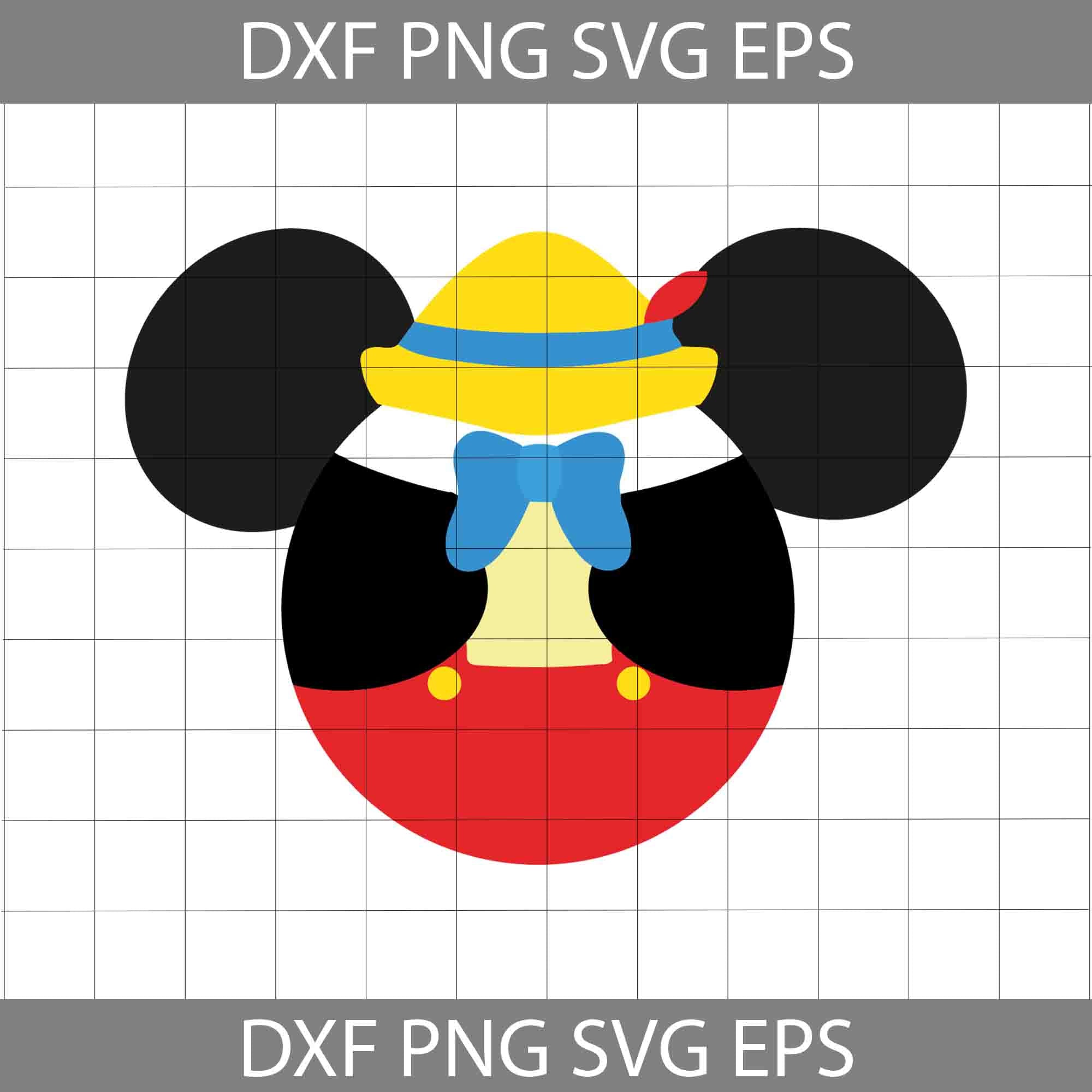 Pinocchio mickey mouse ears svg cricut file clipart svg png eps dxf