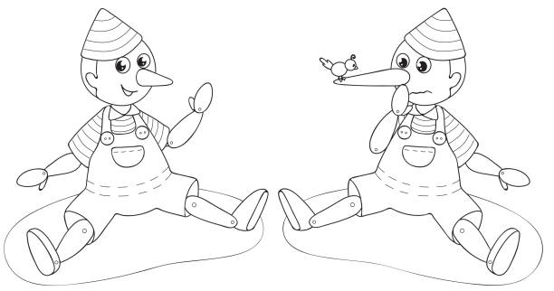 Pinocchio marionette stock illustrations royalty