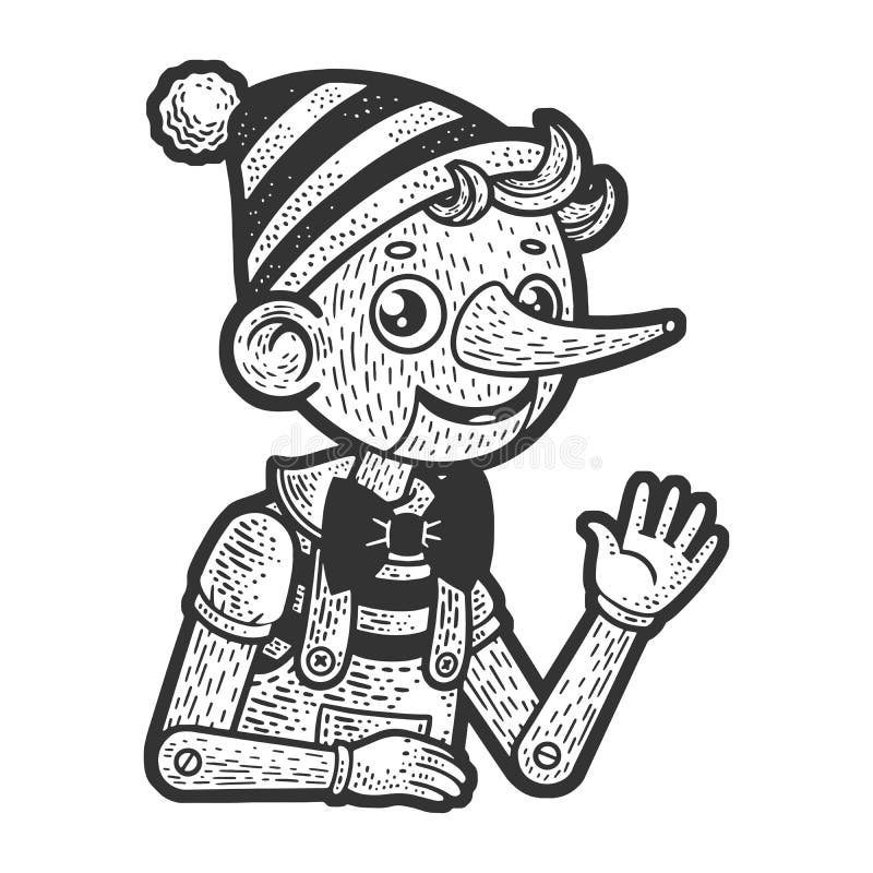 Pinocchio line drawing stock illustrations â pinocchio line drawing stock illustrations vectors clipart