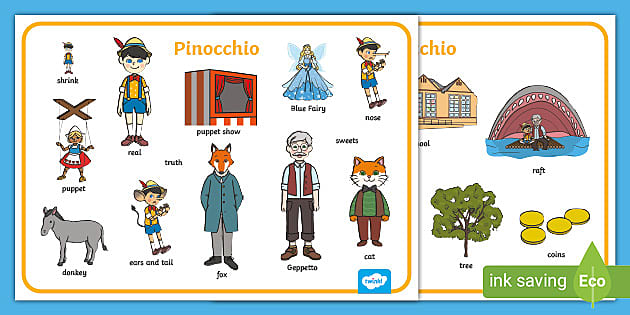 Pinocchio word mat teacher