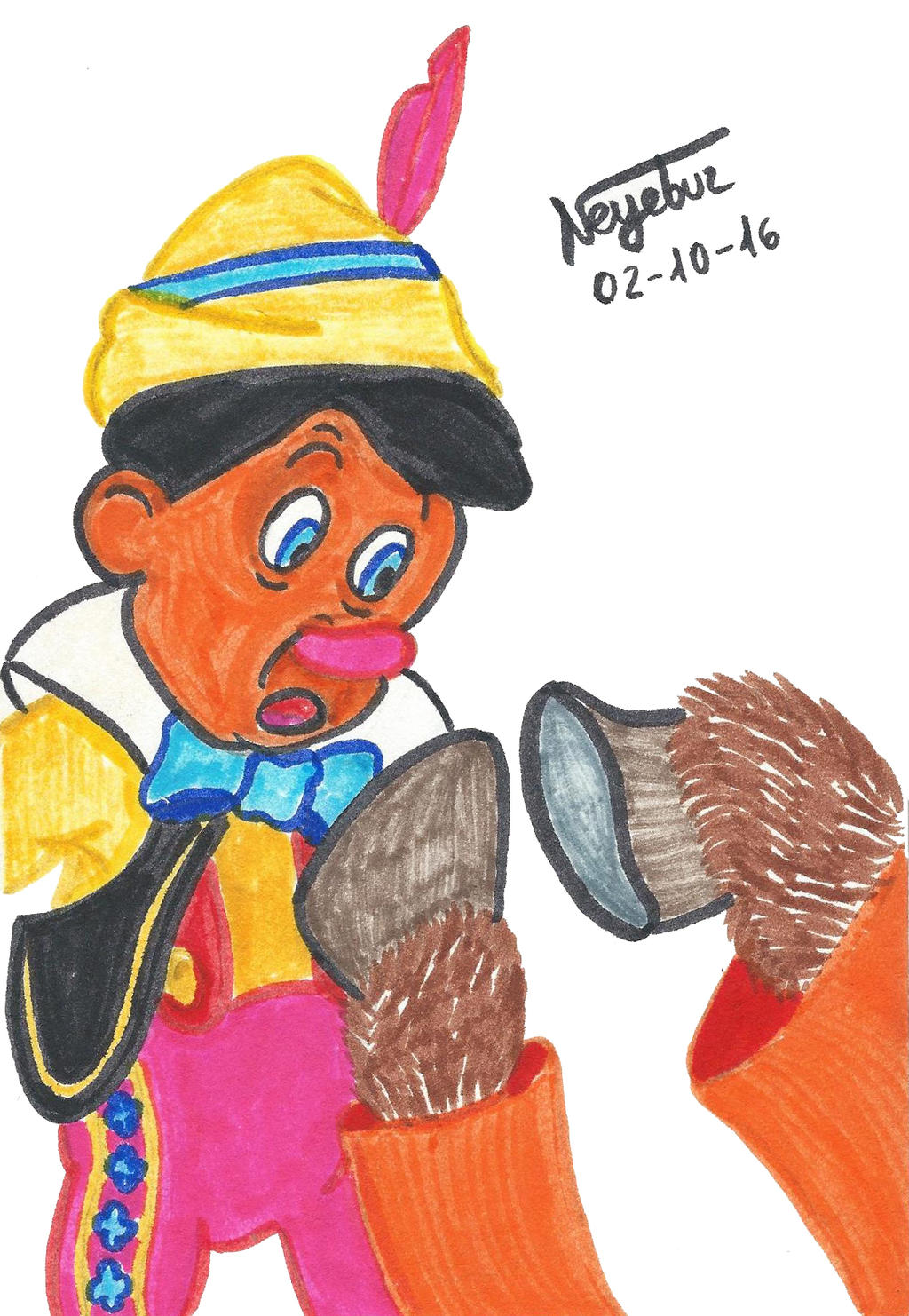 Inktober pinocchio by neyebur on