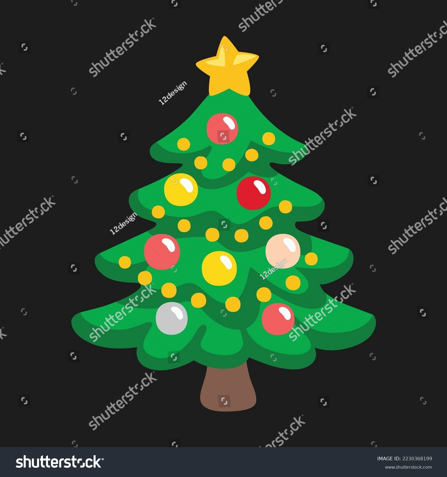 Thousand christmas tree emoji royalty