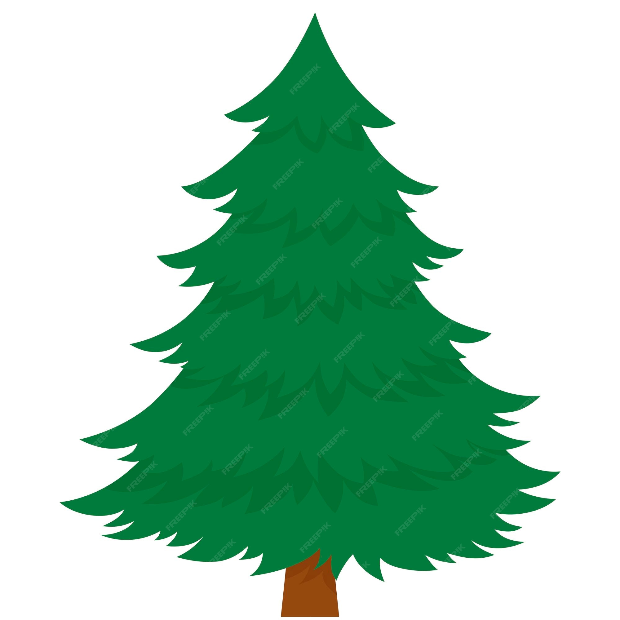 Premium vector christmas tree isolated on white background christmas tree without decorations