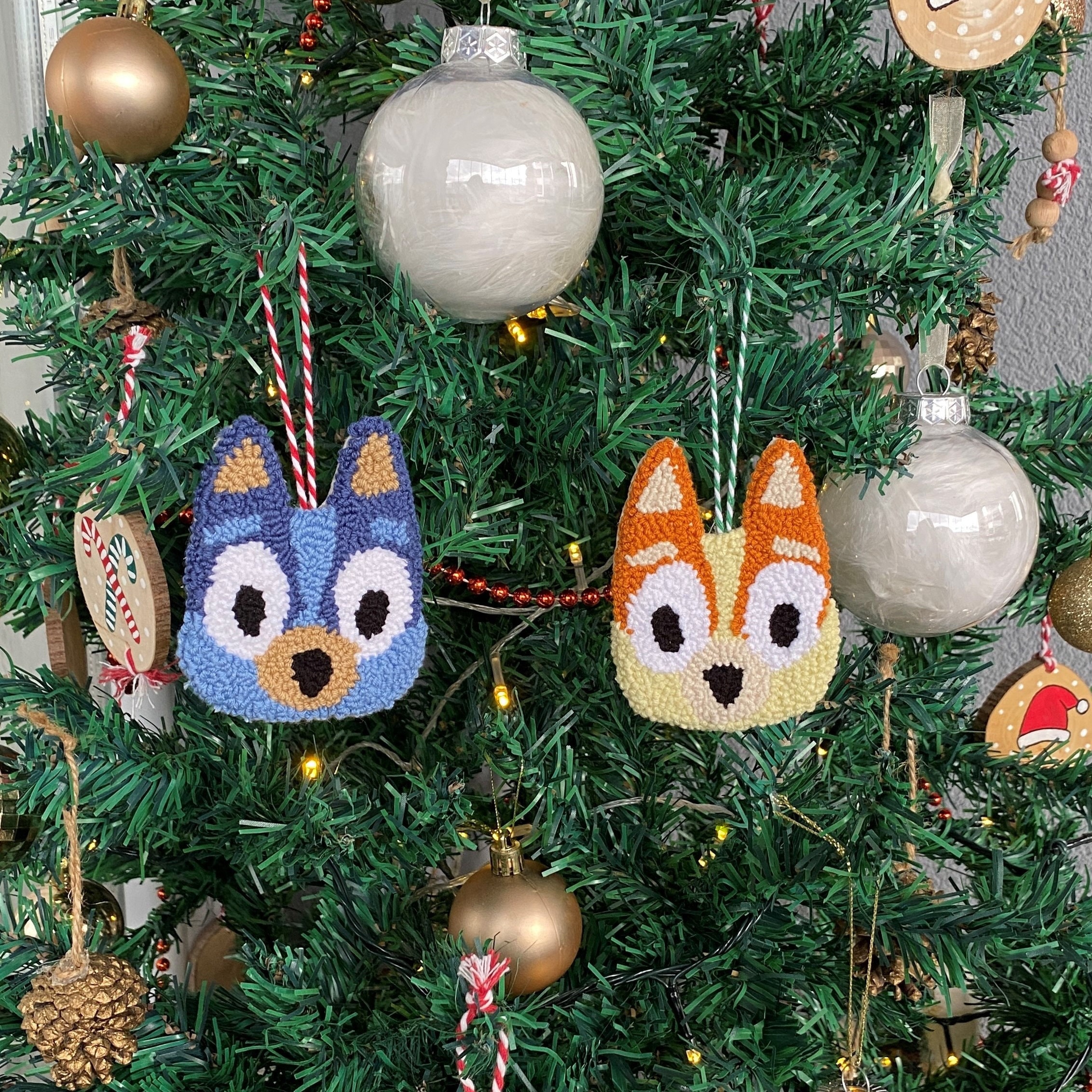Bluey ornament bluey and bingo christmas ornament set of bluey family ornament christmas decoration