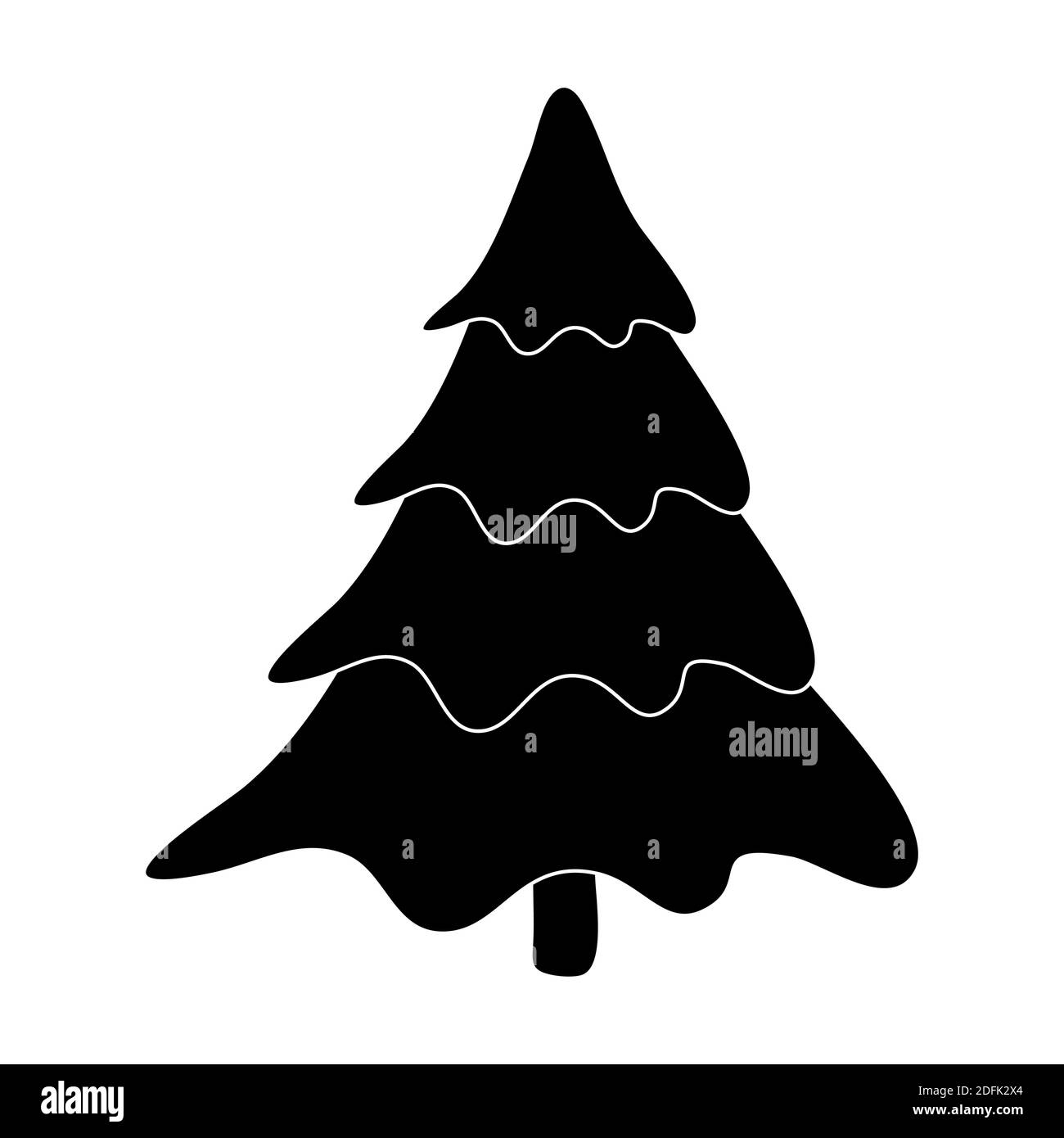 White pine tree on white background stock vector images